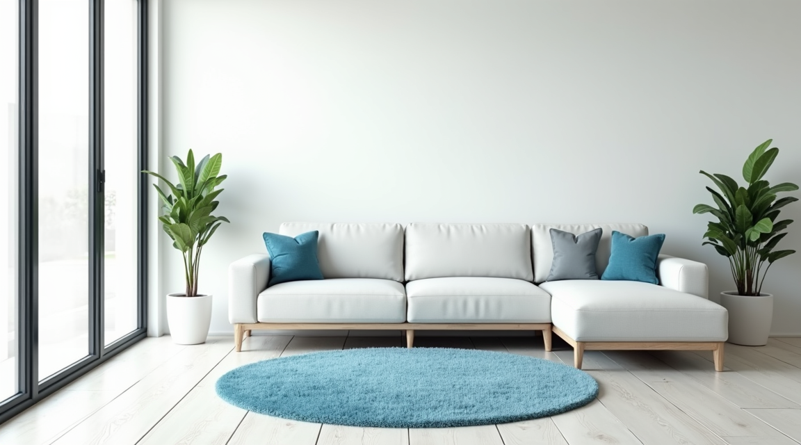 Bright, beautifully clean living room